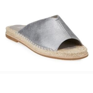 Eileen Fisher Silver Espadrilles with Modern Design